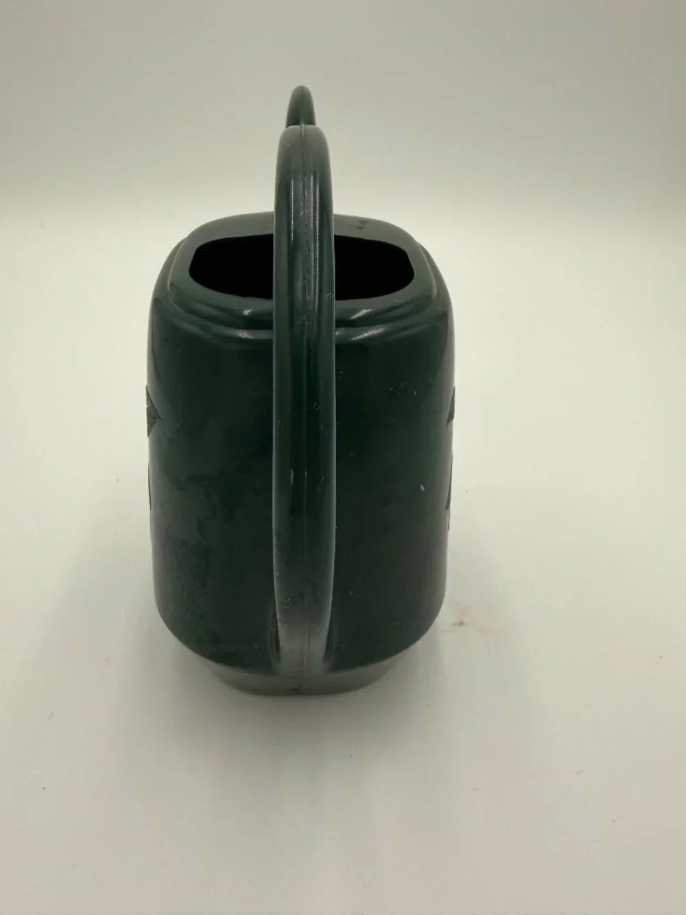 Vintage Duraco Green Plastic Watering Can Leaf Design Handle Spout Indoor